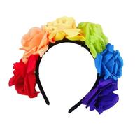 Diadema de flores para mujer, accesorio para el pelo para fiestas de disfraces, accesorios de fiesta LGBTQ+