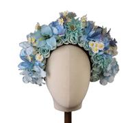 Diadema de flores para novia, adornos florales para el pelo, para mujer, bandas para el pelo de primavera, bodas, coronas, coronas, diademas de flores de primavera