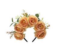 Diadema de flores segura para uso activo, baile, deportes, aventuras al aire libre, diadema de flores antideslizante segura que se sujeta firmemente en el cabello para uso activo, baile o evento al