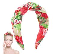 Diadema de flores vintage, diademas anchas para mujer, diademas anchas con estampado floral, accesorio de peinado para conciertos, bodas, viajes