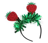 Diadema de Fresa 24x20x5cm para Niñas, Navidad, Fiestas y Fotos | Plástico, Alambre y Fieltro, Estilo Tropical Tierno, Combina Disfraces y Reuniones Familiares para Mejores Recuerdos