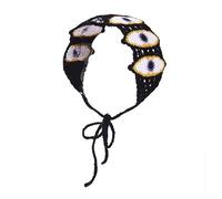 Diadema de ganchillo ahuecada para el pelo, pañuelo para el pelo, turbante étnico con patrón de flores para niñas, accesorios para fotos, pañuelo de punto