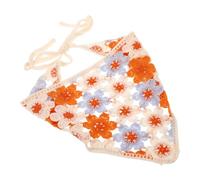 Diadema de ganchillo con flores para mujer, bandana de ganchillo para envolver la cabeza