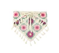 Diadema de ganchillo para mujeres y niñas, decoración étnica, diademas bohemias, flores, bufanda de punto, para vacaciones
