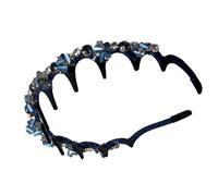 Diadema de Garra - Diadema De Perla Artificial Con Aro De Dientes - Diadema Antideslizante Para Mujer Música Fiesta Citas Verano Gimnasio Viaje Hogar