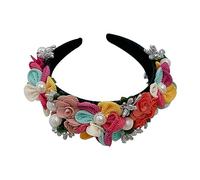 Diadema de guirnalda para el pelo para estudios fotográficos, accesorios llamativos para Pascua, festivales, fiestas, uso diario, diadema floral hecha a mano para mujer