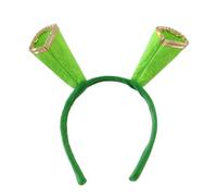 Diadema de Halloween con orejas: cómodas horas de oído a la edad de los días | Banda para orejas y esponjosa | Accesorio para el cabello Green Halloween | Bandon compatible con capucho