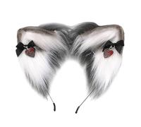 Diadema de Halloween con orejas de lobo, vampiros, demonios, orejas de lobo, tamaño ajustable, para adultos, hombres y mujeres