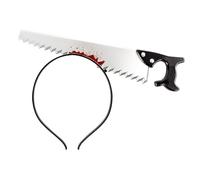 Diadema de Halloween, Estilo Cuchillo Ensangrentado, Halloween Terror Diademas Decoración, Accesorio para el Pelo Zombi, Espeluznante Efecto de Cuchillo Atravesando la Cabeza,Tocado en forma de sierra