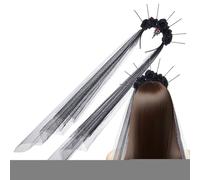 Diadema de Halloween - Hebilla Gótica con Rosas Negras y Velo para Mujer - Accesorios para Disfraces de Halloween, Corona de Flores para Vigas de Disfraz, Fiesta de Cosplay Muerto del Día