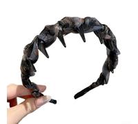 Diadema de hilo dentado estilo peine diseñado para ambiente campestre, diadema de estructura de plástico flexible adecuada para diversas actividades al aire libre e interior (negro)