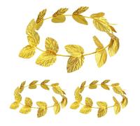 Diadema de Hoja de Oro, 3 PCS Corona de Laurel Dorada, Tocado de Hoja de Laurel, Corona de Cabeza Romana, Tocado de Corona de Oro, Tocados de Hoja Romana, para Disfraz de Fiesta de Mardi Gras