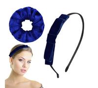 Diadema De La Proa De 1 Pieza, 1 Pieza, Anillo De Cabello De Intestino Azul Azul, Diadema De Terciopelo Azul, Diadema De Moda Femenina, Diadema Sin Deslizamiento, Linda Diadema De Ropa