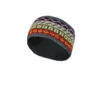 Diadema de lana para mujer, con forro polar, tejido a mano, multicolor, talla única, hecha a mano, Pachamama de comercio justo, Verde, azul, rojo, amarillo, blanquecino, talla única