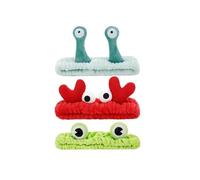 Diadema De Lavado,3 PCS Facial Bandas Para El Cabello de Spa Rana Cangrejo Caracol Diademas de Maquillaje Para Mujer Diadema Elástica De Forro Polar Coral Accesorios Creativos Para El Cabello