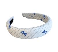 Diadema de lazo azul de esponja suave, accesorio para el pelo para mujeres, adolescentes y niñas, elegante y dulce clip para el pelo para diario, escuela, fiesta, foto