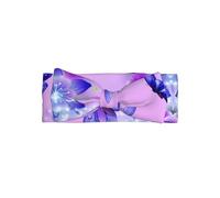 Diadema de lazo con estampado de mariposa morada, accesorios para el pelo para niños, adecuada para recién nacidos, bebés y niños pequeños