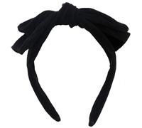 Diadema de lazo negro para niñas y mujeres, diademas negras para mujer, diademas negras para mujer, turbante de nudo, diademas anchas, accesorios para el cabello para mujer