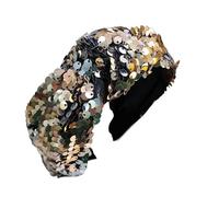 Diadema de lentejuelas anudada para mujeres y niñas, estética, ancha, casual, elegante, para fiestas, reuniones
