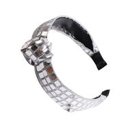 Diadema de lentejuelas para mujeres y niñas, estética, ancha, anudada, casual, diadema, música, festival, reunión