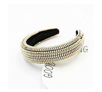 Diadema de lujo con brillantes cristales de estrás, aros anchos para el pelo a la moda, banda para el pelo con perlas y cuentas, accesorio para el pelo de novia