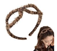 Diadema de lujosa, diadema de estampado de leopardo - Gafas en de diadema de cuidado de la piel - Swear a la cabeza de estampado de leopardo para lavado de cara, ducha, accesorios para el cabello