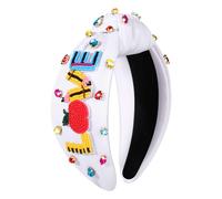 Diadema de maestra Boderier, con regla y l piz, diadema de amor, diadema anudada con joyas de cristal, regalos de agradecimiento para maestras pa