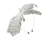 Diadema de malla con lazo de lunares vintage elegante para el pelo, lazo francés elegante, diadema de encaje para cosplay, accesorio para el cabello, accesorio para el cabello vintage con lazo grande