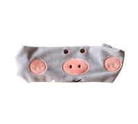 Diadema de maquillaje - Diadema de tela de cerdo de dibujos animados encantadora Diadema suave for mujer Aro for el cabello - Gris(Gray)