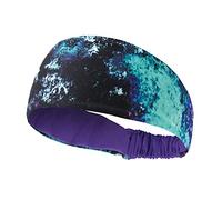 Diadema de maquillaje Gorros Unisex Poliéster Yoga Baloncesto Correr Deportes Sudor Banda absorbente Diadema - Negro(Purple)