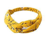 Diadema de maquillaje Moda Mujer Estampado de flores Diadema anudada cruzada Banda for el cabello Gorros elásticos Banda for el cabello Impresión Pequeña diadema fresca 1#(1#)