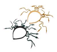 Diadema de Medusa 2piezas Plástico Vinilo Serpiente para Mujer