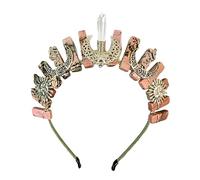 Diadema de metal con diseño de Dios griego y cuarzo natural, para primavera, boda, fiesta, novia, estilo tocado, cristal de cuarzo
