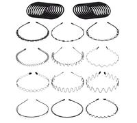 Diadema de Metal - No Resbaladiza Cómoda Ligera para la Cabeza,Set de Unisex Onduladas - Para Mujeres Familia Amigos Running Yoga Ciclismo Hogar Interior Exterior Desplazamiento