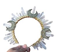 Diadema de metal para cabello de mago de cristal
