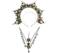 Diadema de metal sin terminar, reutilizable, tocado para teatro, eventos nupciales, sesiones de fotos, paquete de tocados temáticos de divinidad