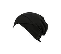 Diadema de moda con lazo para mujer, color liso, a rayas, gorro musulmán, diadema suave, versátil, elegante, accesorio transpirable (negro, talla única)