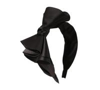 Diadema de moda para mujer, diademas con lazo, cinta de pelo sólida, diadema de tela para el pelo para mujeres y niñas, bodas, cumpleaños, fiestas, escenarios, vacaciones, yoga, lavado de cara, negro