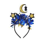 Diadema de moda para mujer, diseño de estrella y luna, decoración para el cabello, para reuniones familiares, materiales de PVC