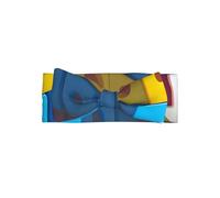 Diadema de moño para bebé con bloques de construcción coloridos, accesorio suave para el pelo para bebés recién nacidos, niños pequeños y niños.