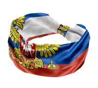 Diadema de mujer con la bandera de Rusia, banda elástica antideslizante, banda ancha para el pelo, anudada por torceduras, para entrenamiento deportivo, accesorios para el cabello