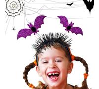 Diadema de murciélago de Halloween, diadema gótica para niños, diadema ligera para niños, aro de pelo negro para cosplay, fiesta