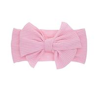 Diadema de nailon para bebé y niña, con lazos, turbante para el pelo, cinta elástica para bebés de 0 a 36 meses, niños pequeños recién nacidos, color rosa