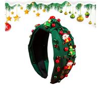 Diadema de Navidad - Detalle adornado con purpurina, construcción ligera, banda ajustable, tocado decorativo que promueve el espíritu alegre y la diversión de la coordinación de atuendos navideños en