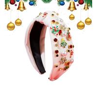 Diadema de Navidad | Diadema de perlas de moda, disfraz de diadema para novias, niñas, esposas, entusiastas del cosplay, reuniones familiares, oficina, fiesta, invierno, boda, salidas festivas