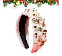 Diadema De Navidad Para Mujer, De La Cabeza Con Perlas | Diadema De Traje Para Fotomatón | Para Participantes Del Festival Invitados Del Evento Sesión De Fotos Reunión Familiar De Oficina