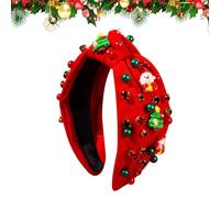 Diadema De Navidad Para Mujeres | Elegante Peinado Con Perlas | Elegante Diadema De Navidad,Para Novias Esposas Amateur Cosplay Reuniones Familiares De Oficina Boda De Invierno Salida