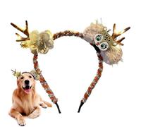 Diadema De Navidad para Perros | Banda Luminosa Adorable para Perros | Diademas LED De Astas para Mascotas - para Decoración Accesorios De Foto Festival Fiesta Vacaciones Uso Diario Y Exterior