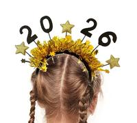 Diadema de New Years Eve | 2026 Glitter Tiara Party Decorations | Festive Headwear with Star Toppers | Sparkly For Celebration Holiday | Ideal for Christmas Birthday Carnival Masquerade Photoshoot