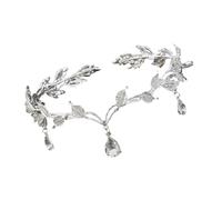 Diadema de novia con diamantes de imitación de cristal para bodas, bailes, eventos formales, accesorio para el cabello brillante para novias, reinas de graduación (vintage, 7.8x7.02in, aleación